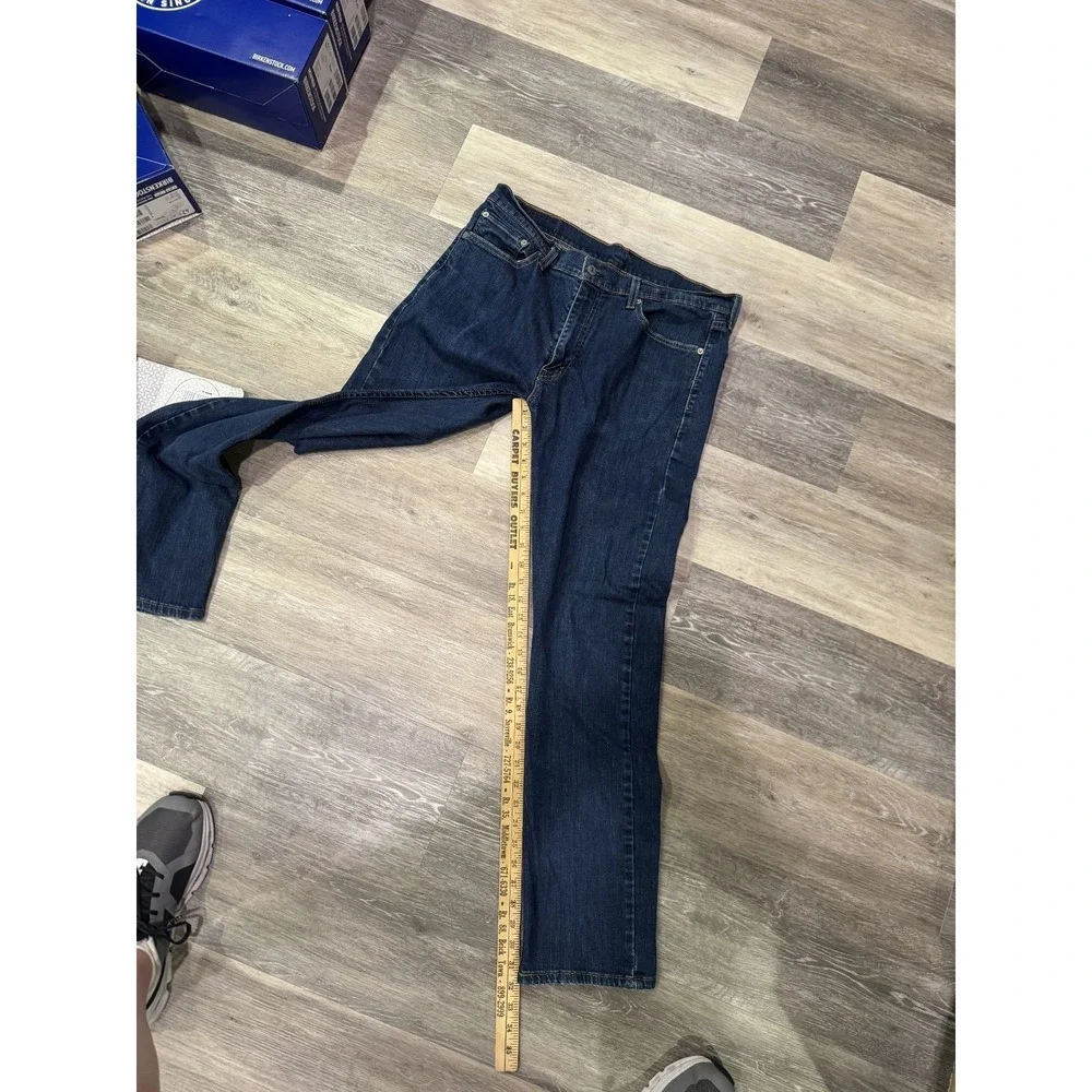 Levis Slim Fit Straight Leg 513 Jeans Mens 36x32 Blue Denim Cotton Dark Wash